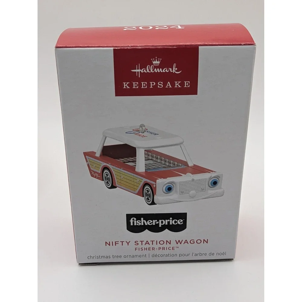 Hallmark Keepsake Ornament 2024 Fisher Price Nifty Station Wagon‎ Ornament